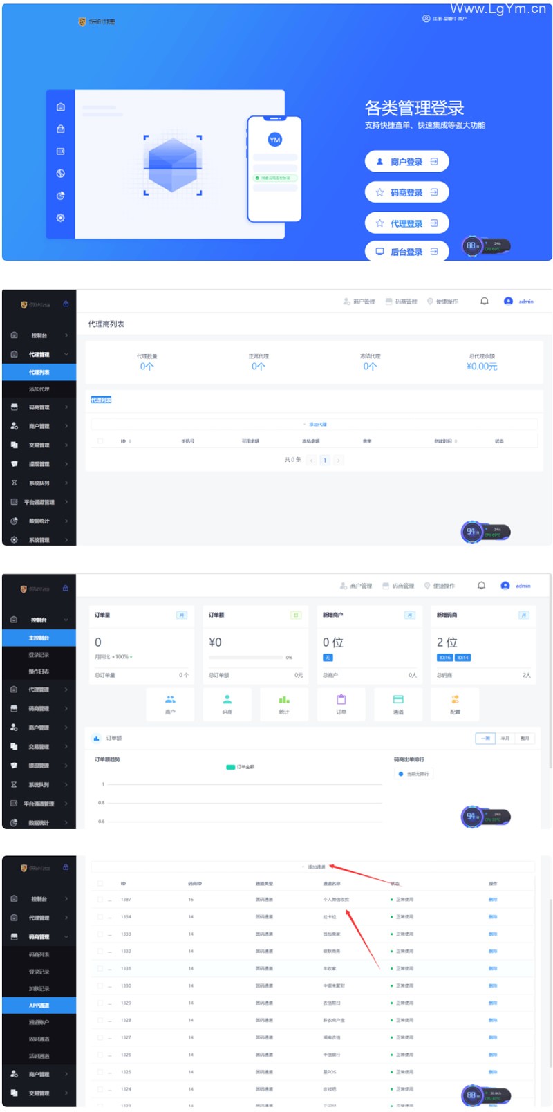 【云码付星糖付】多合一全自动码商+商户/代理/支付一体系统+完整数据源码-老哥源码